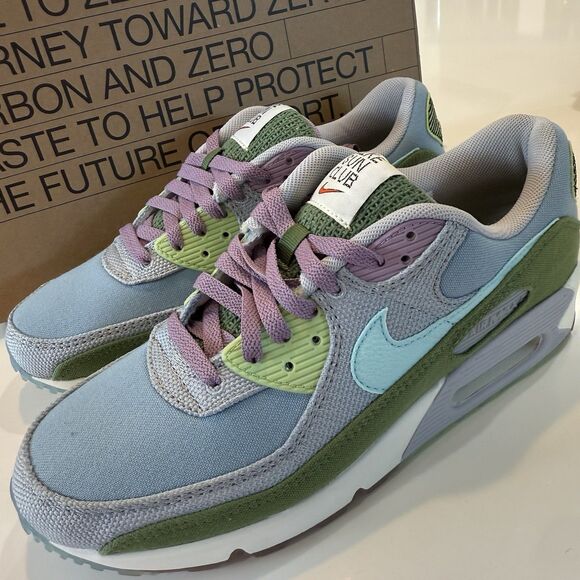 Nike Air Max 90 SE Sun Club Worn Blue Casual Nature DM0036-400 Men’s Size 11 NEW